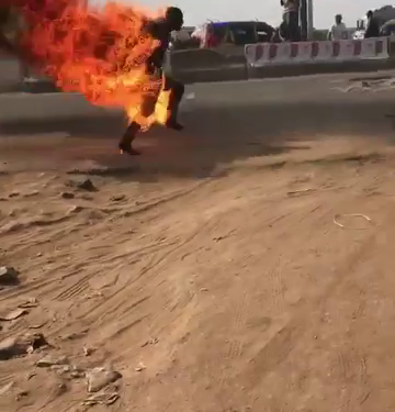 Robber Set Ablaze