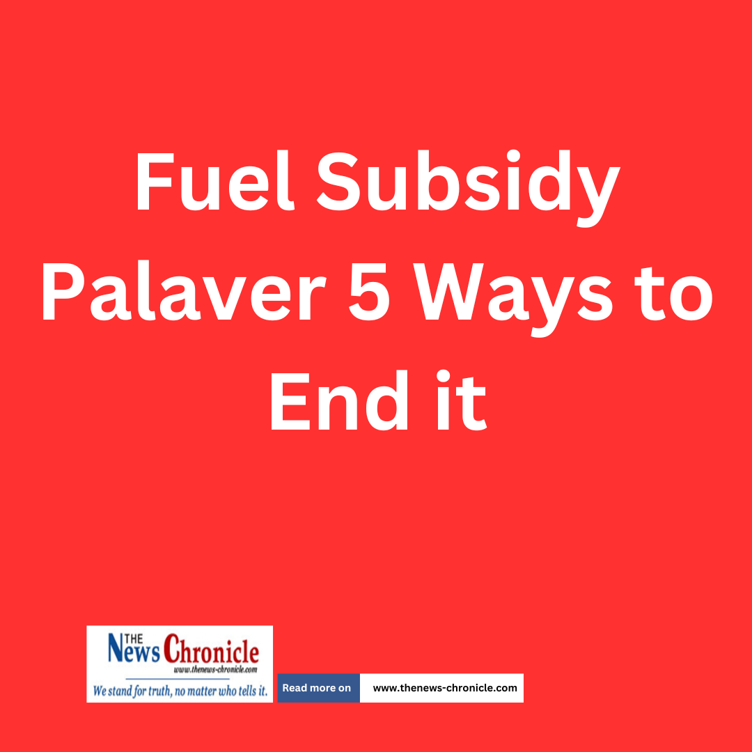 Fuel Subsidy Palaver 5 Ways To End it