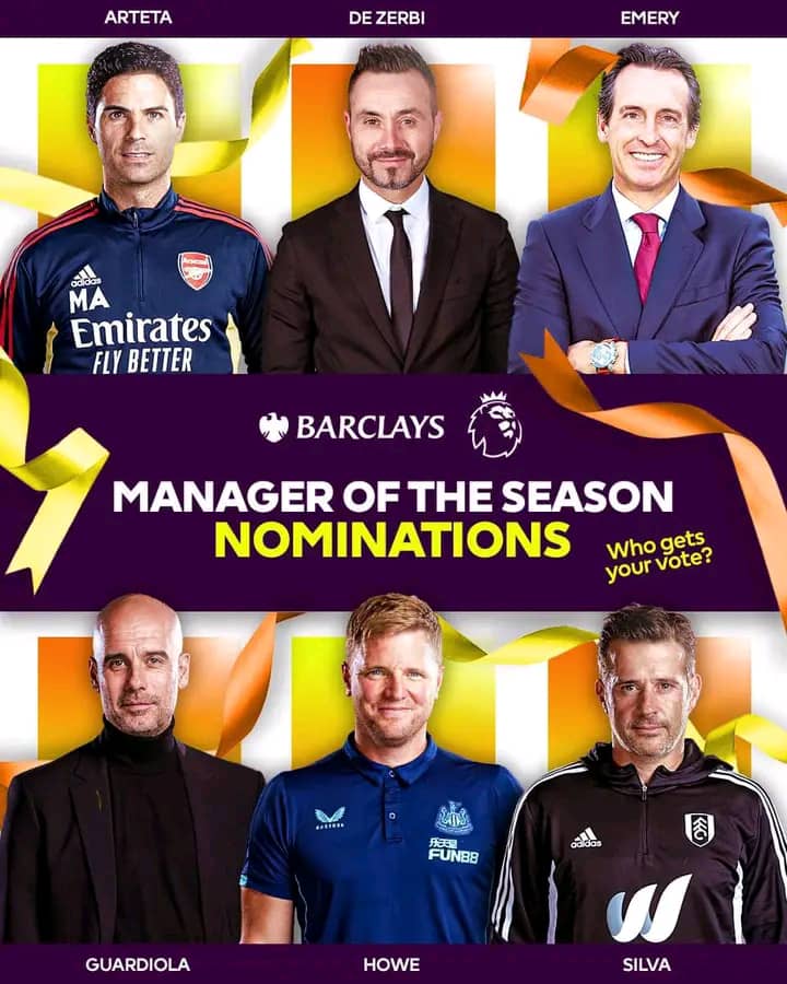 Premier League: Managers shortlisted for best managers award - Vimarsana News
