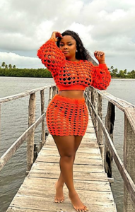 Nigerian celebrities have proven that wool crotchet trend